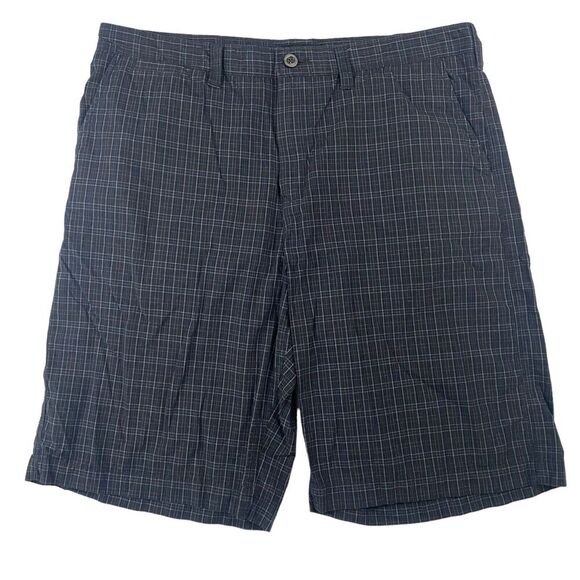 Apt. 9 Men's Gray Plaid Bermuda Chino Shorts Size 38 100% Cotton 11.5" Inseam - Picture 1 of 7